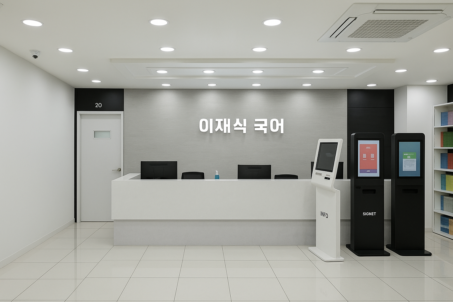 부천 상동 본관 메인 인포메이션 로비 및 웰컴 데스크