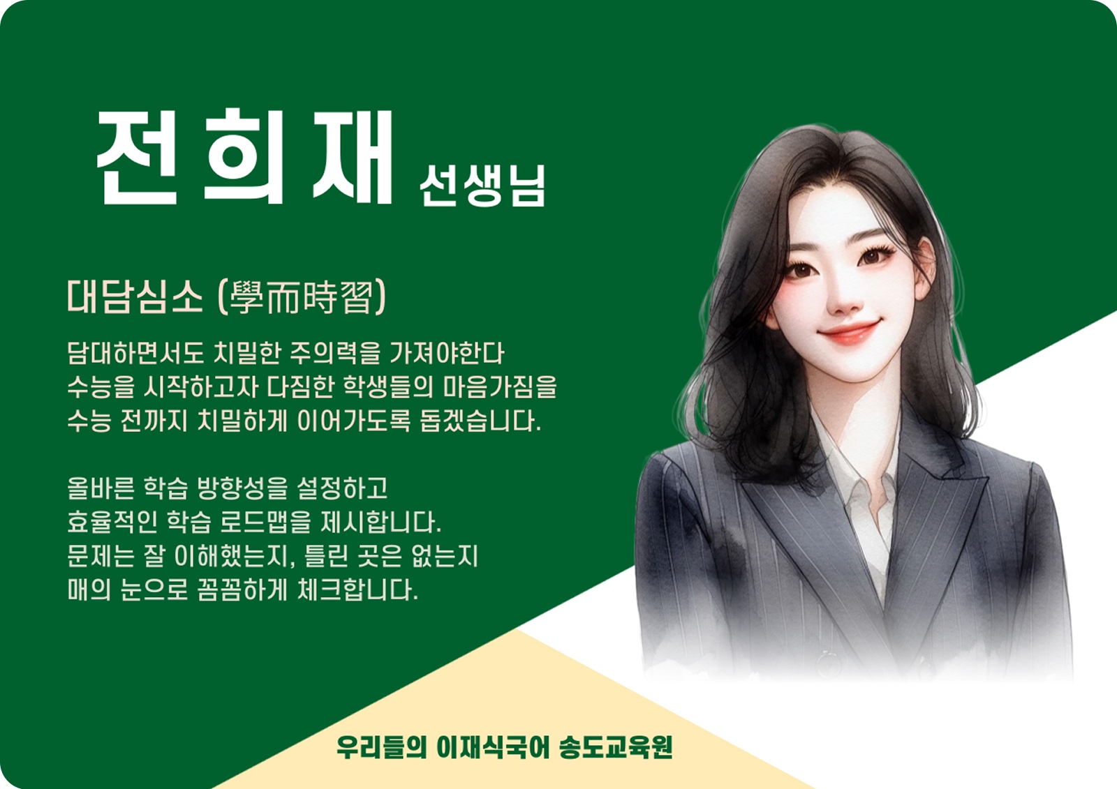 전희재 송도 직영관 전임 (송도 직영관) - 대담심소(大膽心小)